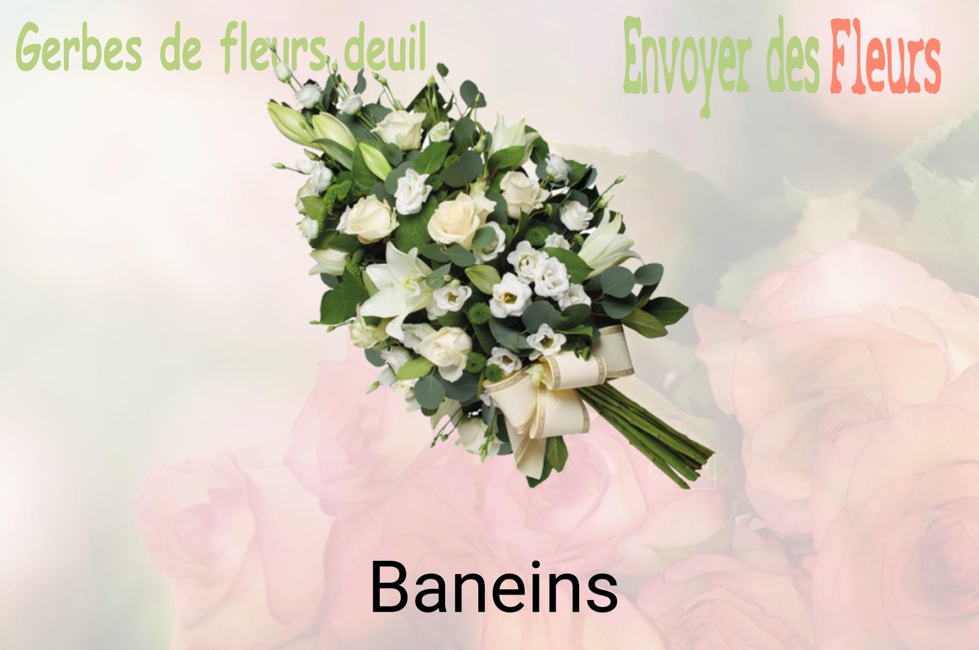 Gerbe de fleurs de deuil livrée à Baneins